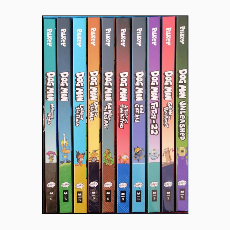 کتاب Dog Man Series اثر Dav Pilkey انتشارات scholastic ده جلدی