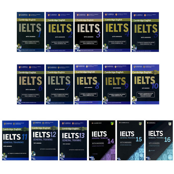 کتاب Cambridge IELTS General اثر جمعی از نویسندگان انتشارات زبان مهر 16 جلدی