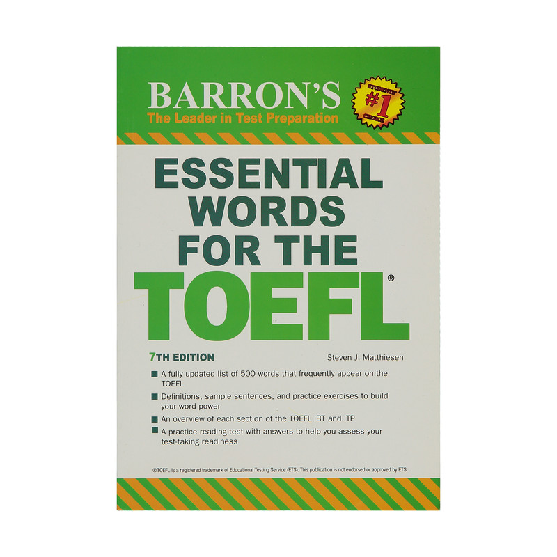 کتاب ESSENTIAL WORDS FOR THE TOEFL اثر Steven J.Matthiesen انتشارات BARRONS