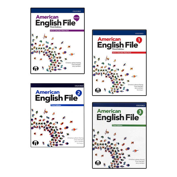 کتاب American English File 3rd اثرجمعی ازنویسندگان انتشارات Oxford چهار جلدی