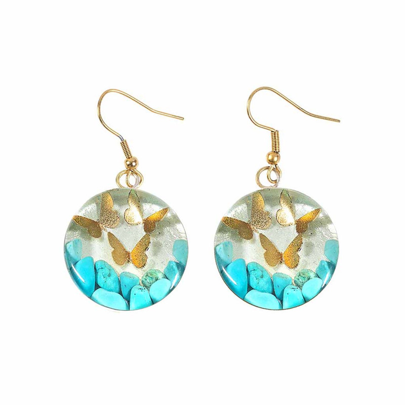 گوشواره زنانه آلتین هنر مدل سه پروانه