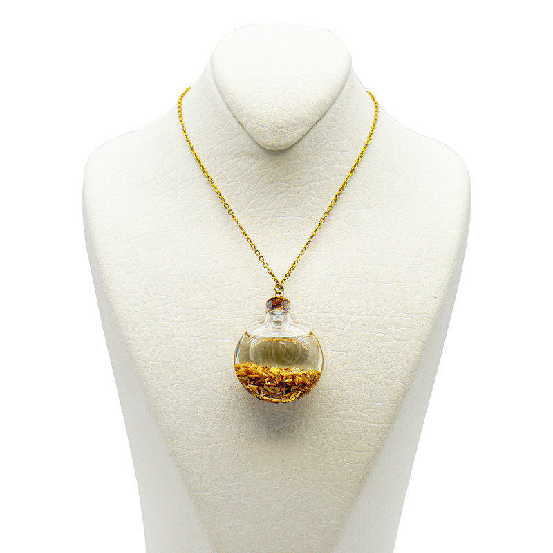 گردنبند زنانه آلتین هنر مدل براده گوی گرد