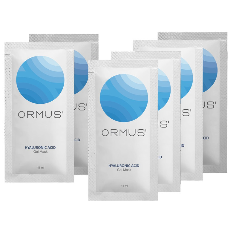 ژل ماسک صورت اورموس مدل هیالورونیک اسید حجم 15 میلی لیتر بسته 6 عددی