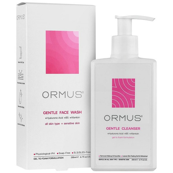 ژل شستشو صورت اورموس مدل هیالورونیک اسید مناسب انواع پوست حجم 200 میلی لیتر
