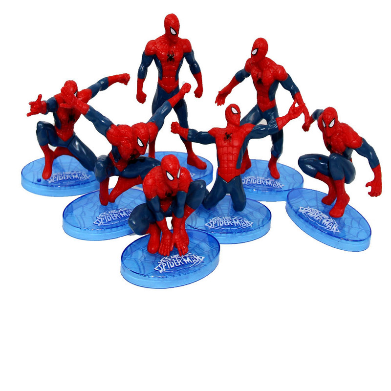 فیگور طرح اسپایدرمن بسته 7 عددی 