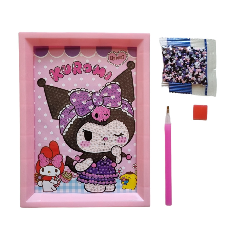 بازی آموزشی مدل ساخت تابلو نقاشی الماسی قاب دار طرح کرومی و ملودی کد 01