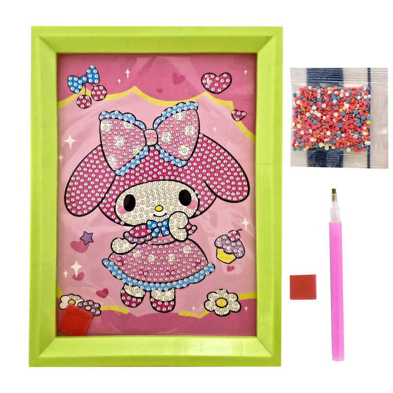 بازی آموزشی مدل ساخت تابلو نقاشی الماسی قاب دار طرح ملودی کد 017