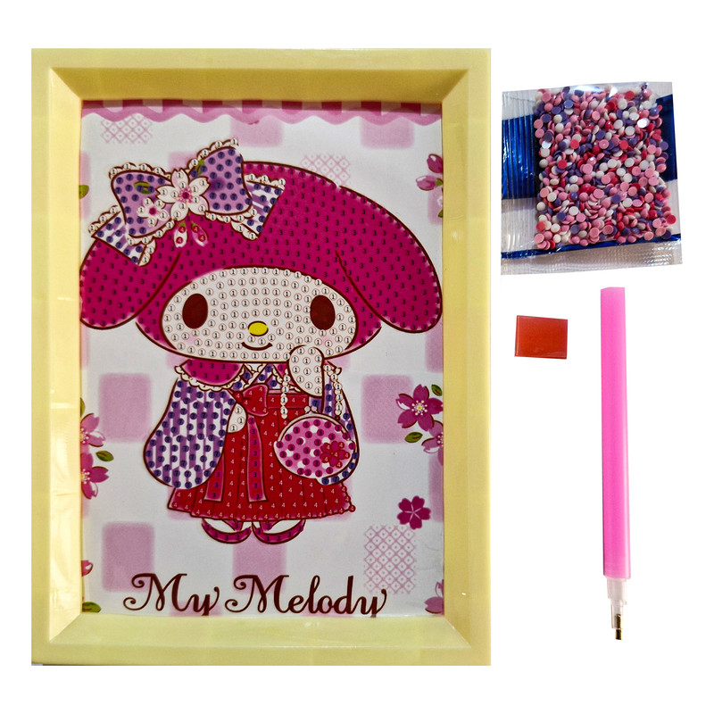 بازی آموزشی مدل ساخت تابلو نقاشی الماسی قاب دار طرح ملودی کد m2