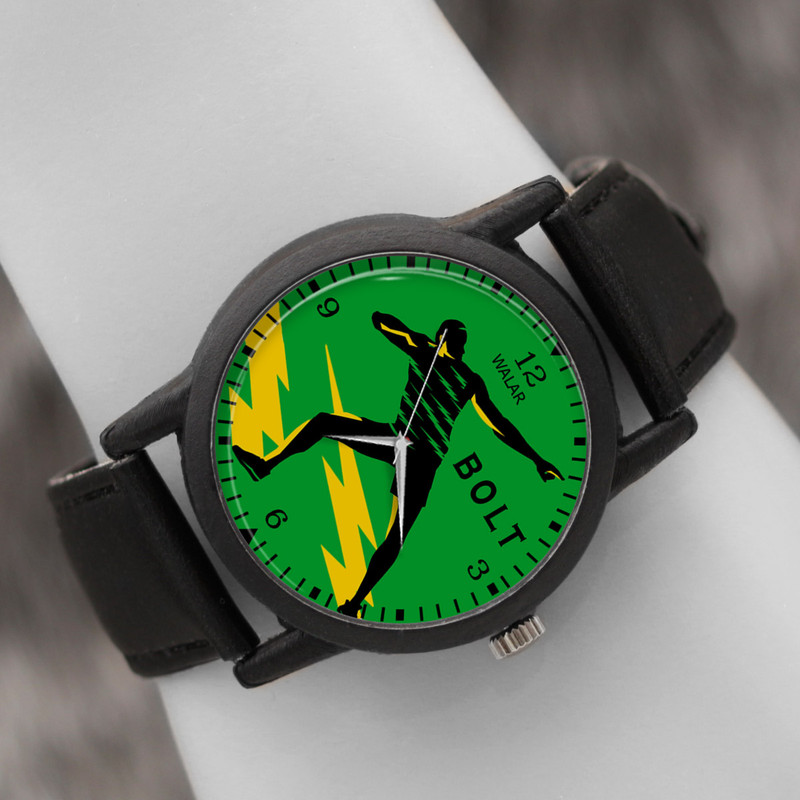 ساعت مچی عقربه ای والار طرح یوسین بولت کد LF2092