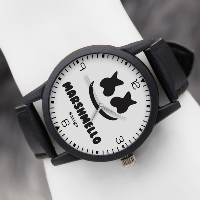 ساعت مچی عقربه ای ناکسیگو طرح Marshmello کد LF4184
