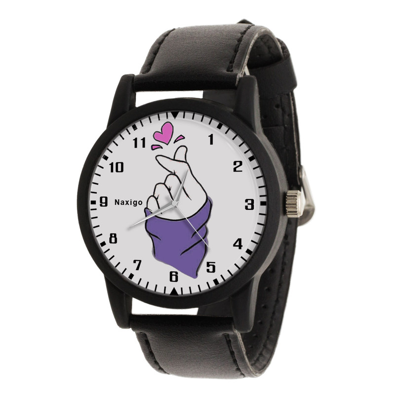 ساعت مچی عقربه ای ناکسیگو طرح دست و قلب کد LF4255