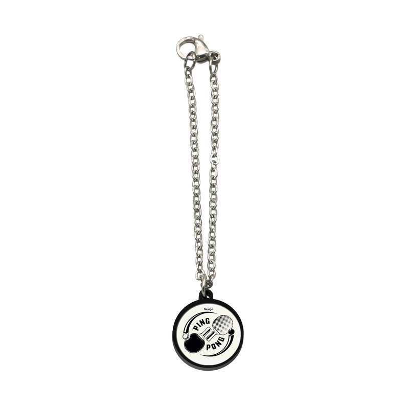 آویز ساعت زنانه ناکسیگو مدل شب تاب طرح پینگ پونگ کد AW9009