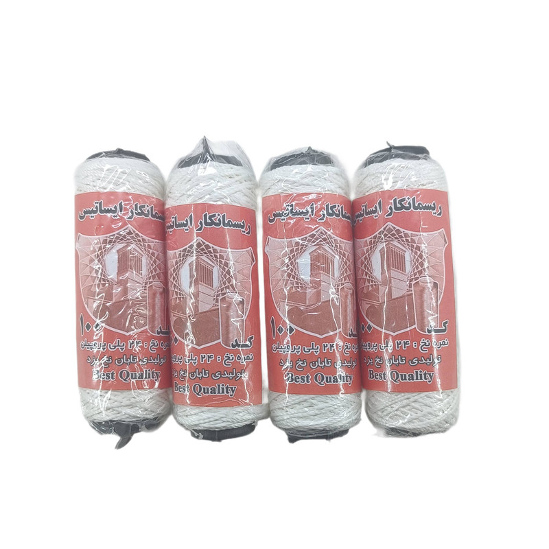 نخ ریسمان ایستاتیس مدل بنایی رول 100 متری بسته 4 عددی
