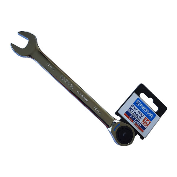 آچار یک سر تخت یک سر رینگی جغجغه ای نووا مدل 1314 سایز 14 میلی متر