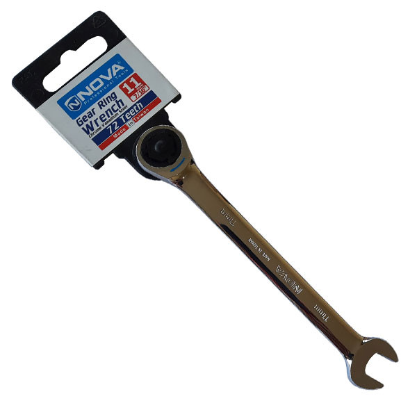 آچار یک سرتخت یک سر رینگی جغجغه ای نووا مدل 1311-NTG سایز 11 میلی متر