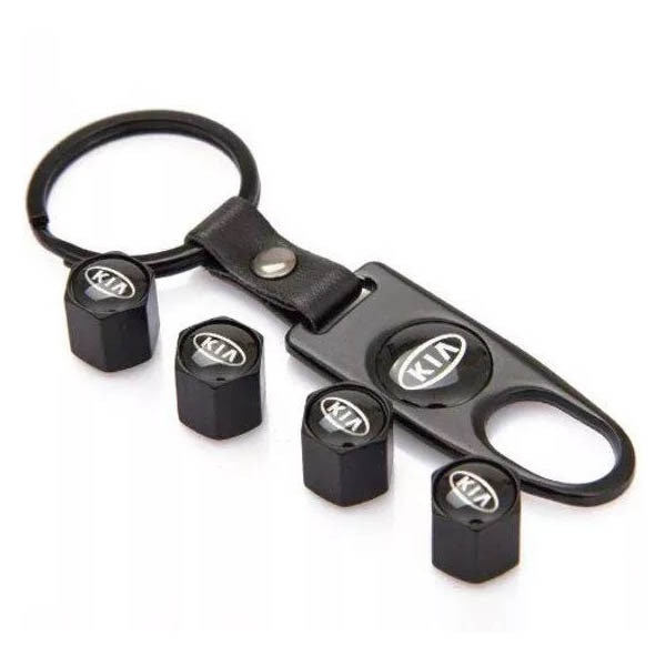 سر والف لاستیک خودرو مدل H860 بسته 4 عددی به همراه جاسوئیچی خودرو