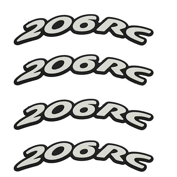 برچسب لاستیک خودرو مدل da1 طرح 206RC بسته 4 عددی