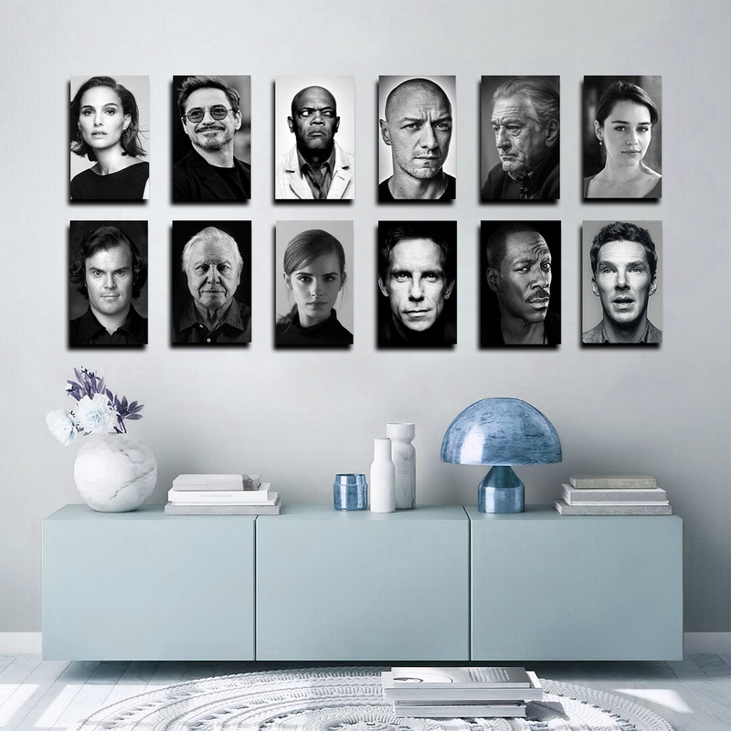 تابلو شاسی بکلیت طرح مشاهیر سینمای جهان مدل SH-1793 مجموعه 12 عددی