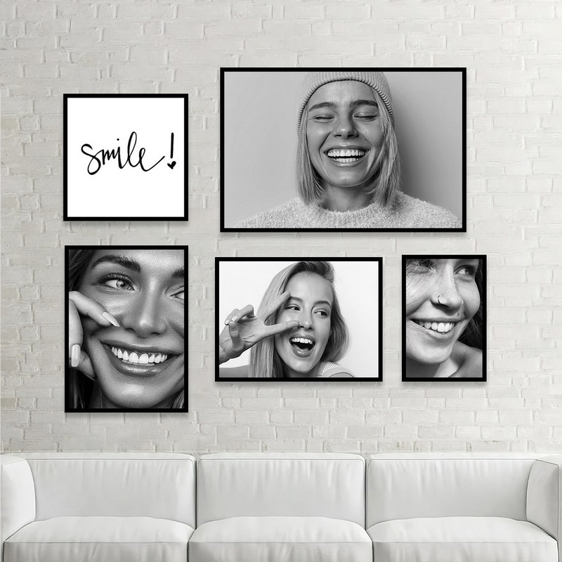 تابلو بکلیت مدل طرح مطب دندانپزشکی و لبخند B-1087 مجموعه 5 عددی