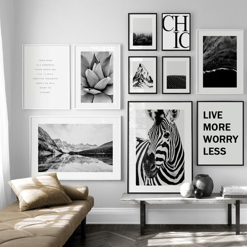 تابلو بکلیت طرح دکوری طبیعت و خانه مدرن مدل B-569 مجموعه 10 عددی