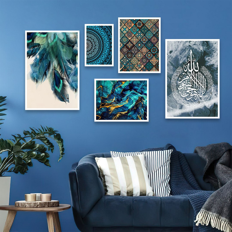 تابلو بکلیت طرح مذهبی آیت الکرسی مدل W-736 مجموعه 5 عددی