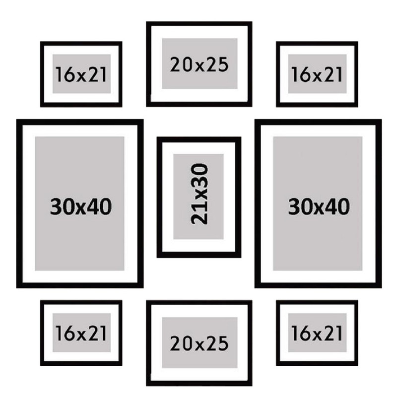 قاب عکس بکلیت مدل پاسپارتو 215-97 مجموعه 9 عددی