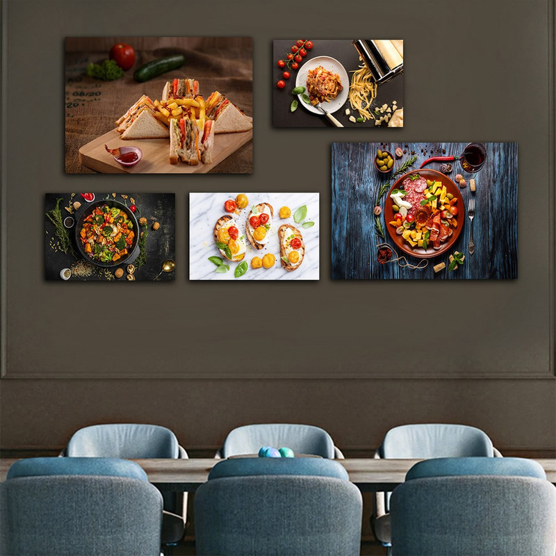 تابلو شاسی بکلیت طرح فست فود و اسنک مدل SH-896 مجموعه 5 عددی