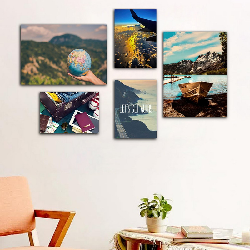 تابلو شاسی بکلیت طرح کمپینگ و کره زمین مدل SH-903 مجموعه 5 عددی