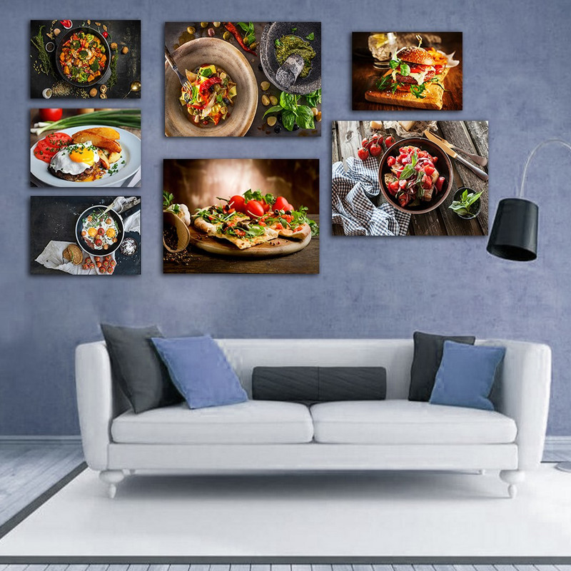 تابلو شاسی بکلیت طرح رستوران و آشپزخانه مدل SH-892 مجموعه 7 عددی