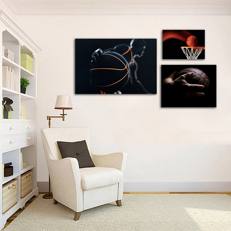 تابلو شاسی بکلیت طرح تور و توپ بسکتبال مدل SH-841 مجموعه 3 عددی