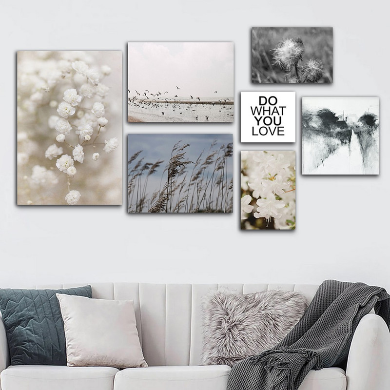 تابلو شاسی بکلیت طرح طبیعت و پرواز پرستو ها مدل SH-847 مجموعه 7 عددی