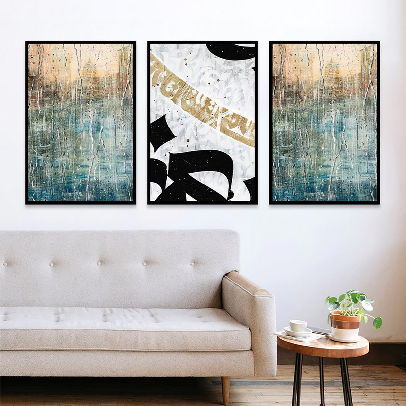 تابلو بکلیت مدل طرح دکوراتیو فانتزی B-1048  مجموعه 3 عددی