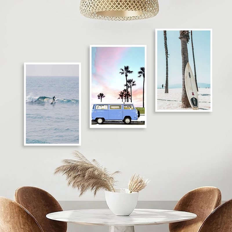 تابلو بکلیت مدل طرح دریا و ساحل W-1021  مجموعه 3 عددی