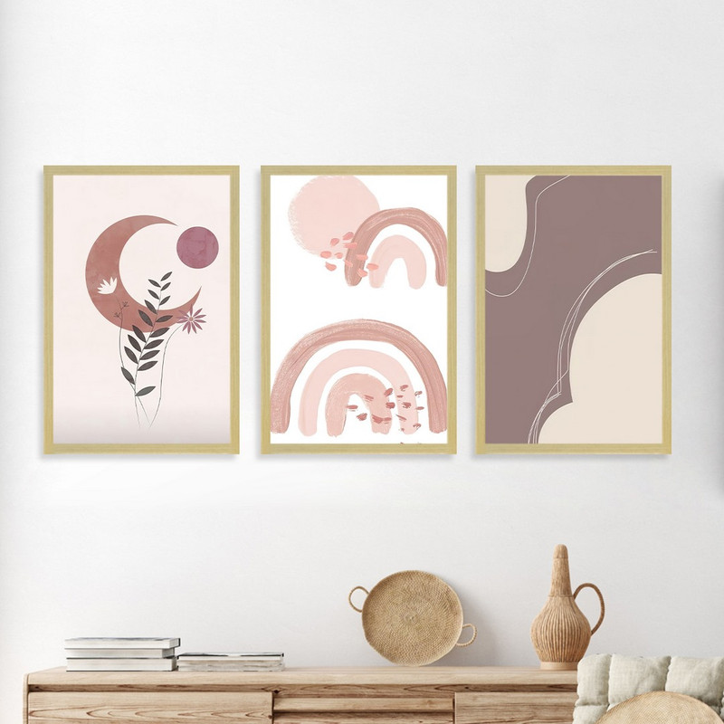 تابلو بکلیت مدل طرح مینیمال ماه BE-1102 مجموعه 3 عددی