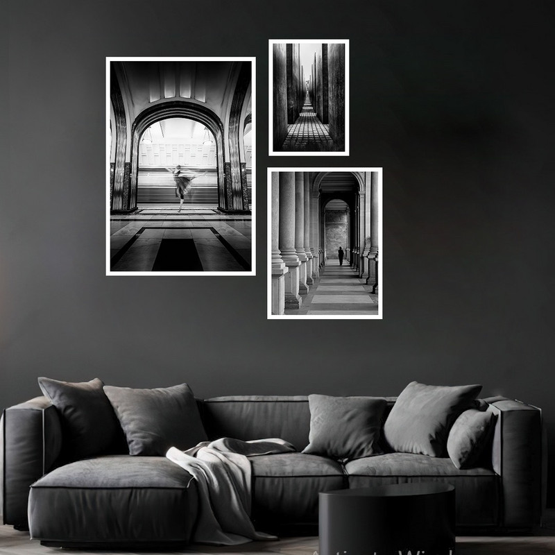 تابلو بکلیت طرح دکوراتیو بالرین و رقص باله مدل W-785 مجموعه 3 عددی