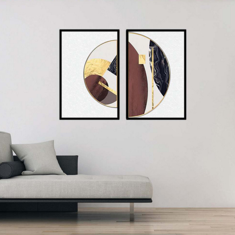 تابلو بکلیت طرح مدرن نیم دایره مدل B-1851 مجموعه 2 عددی