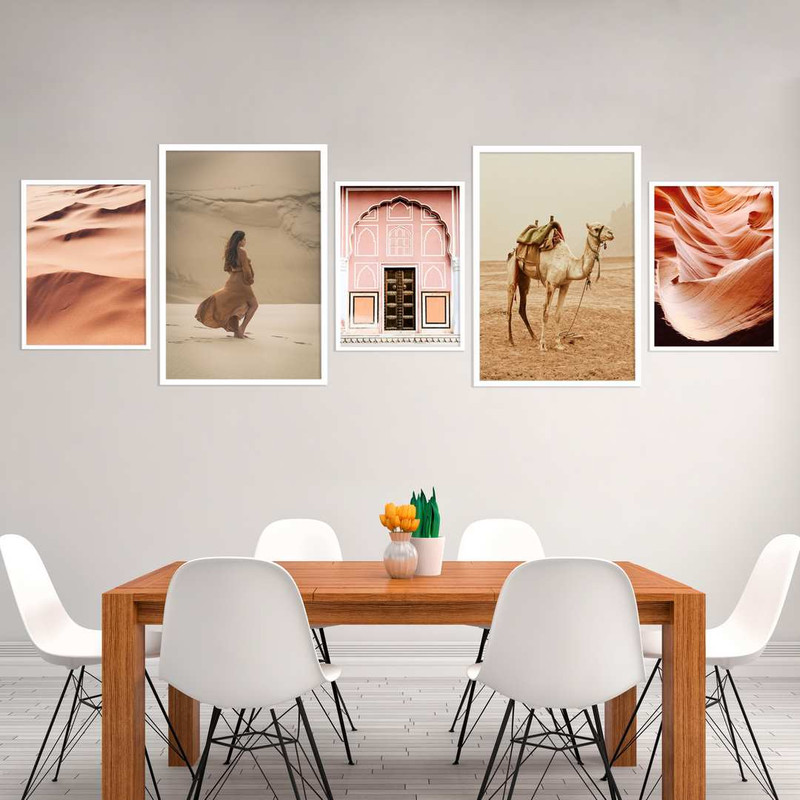 تابلو بکلیت طرح صجرا مدل دکوراتیو W-386 بسته 5 عددی