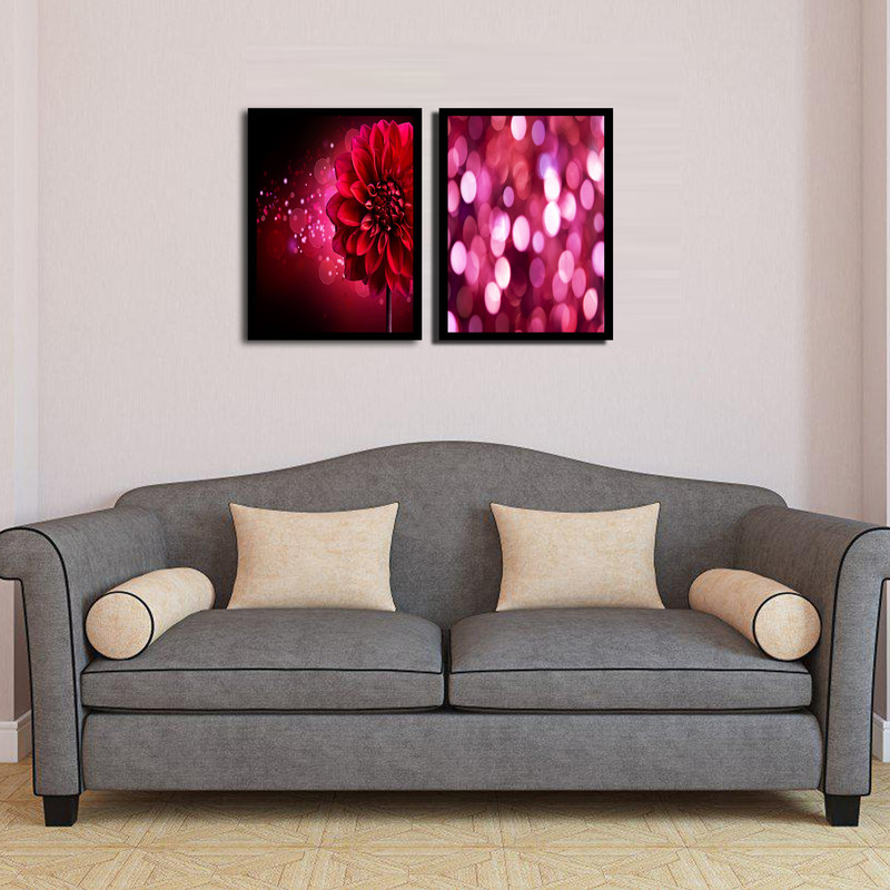 تابلو بکلیت طرح گل مدل دکوراتیو B-162 مجموعه دو عددی