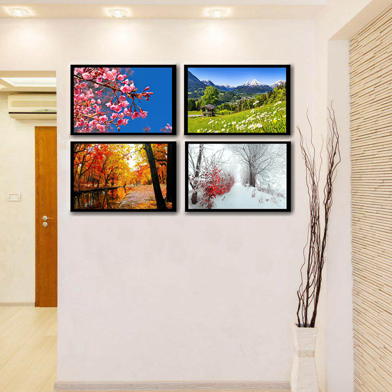 تابلو بکلیت طرح طبیعت چهار فصل مدل دکوراتیو کد B-145 مجموعه 4 عددی