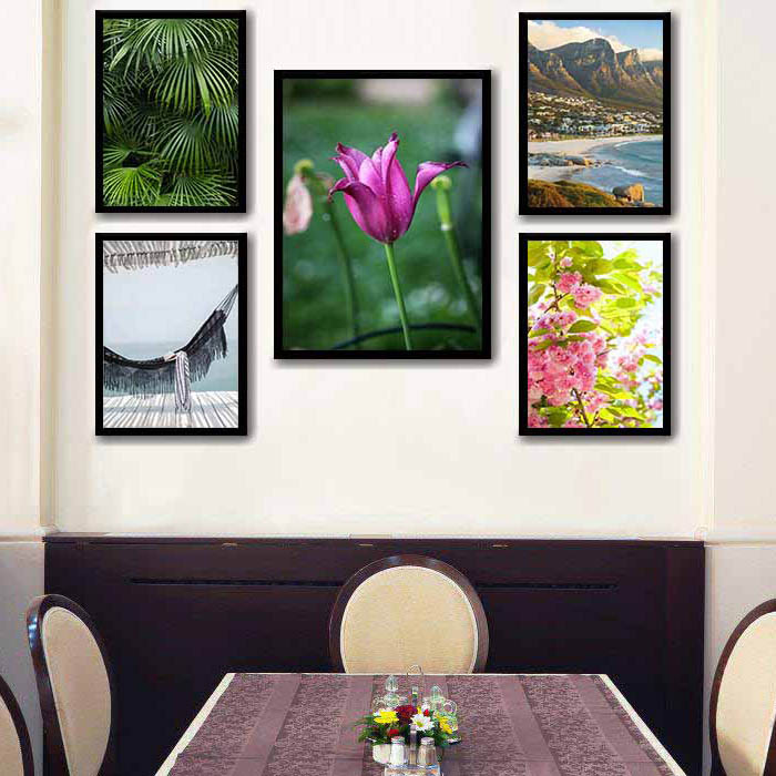 تابلو بکلیت طرح طبیعت و ساحل مدل دکوراتیو کد B-144 مجموعه 5 عددی