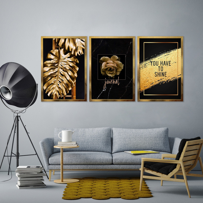 تابلو بکلیت طرح گل مدل 305 مجموعه 3 عددی