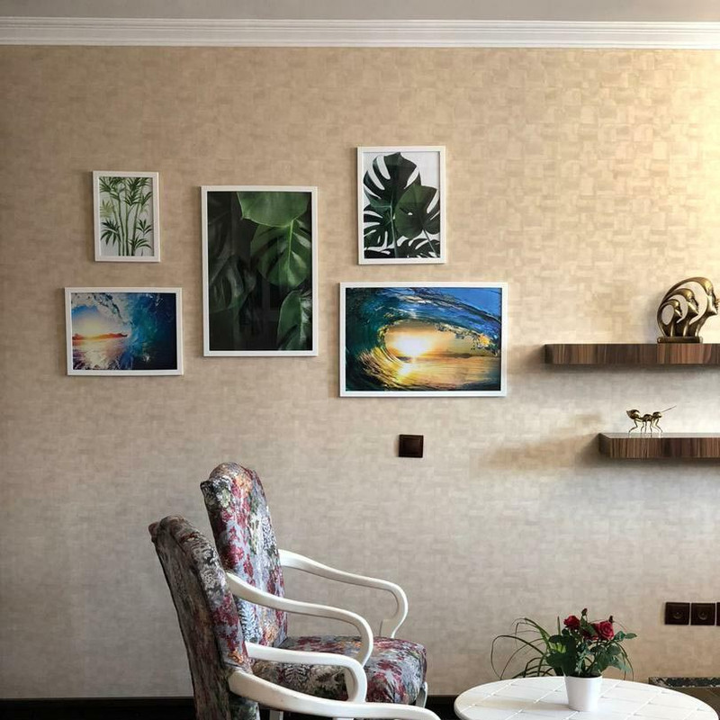 تابلو بکلیت طرح طبیعت موج دریا مدل دکوراتیو W-288 مجموعه 5 عددی