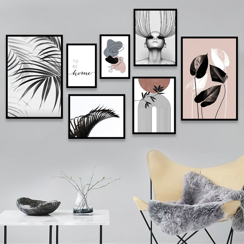 تابلو بکلیت طرح طبیعت و پرتره مدرن مدل B-716 مجموعه 7 عددی