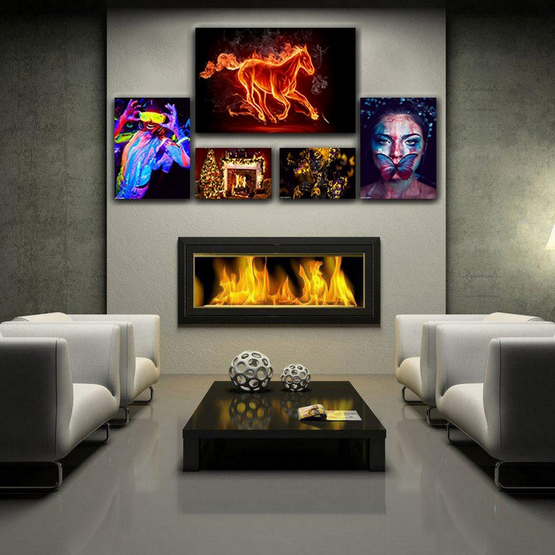 تابلو شاسی بکلیت طرح اسب و چهره مدل SH-147 مجموعه 5 عددی