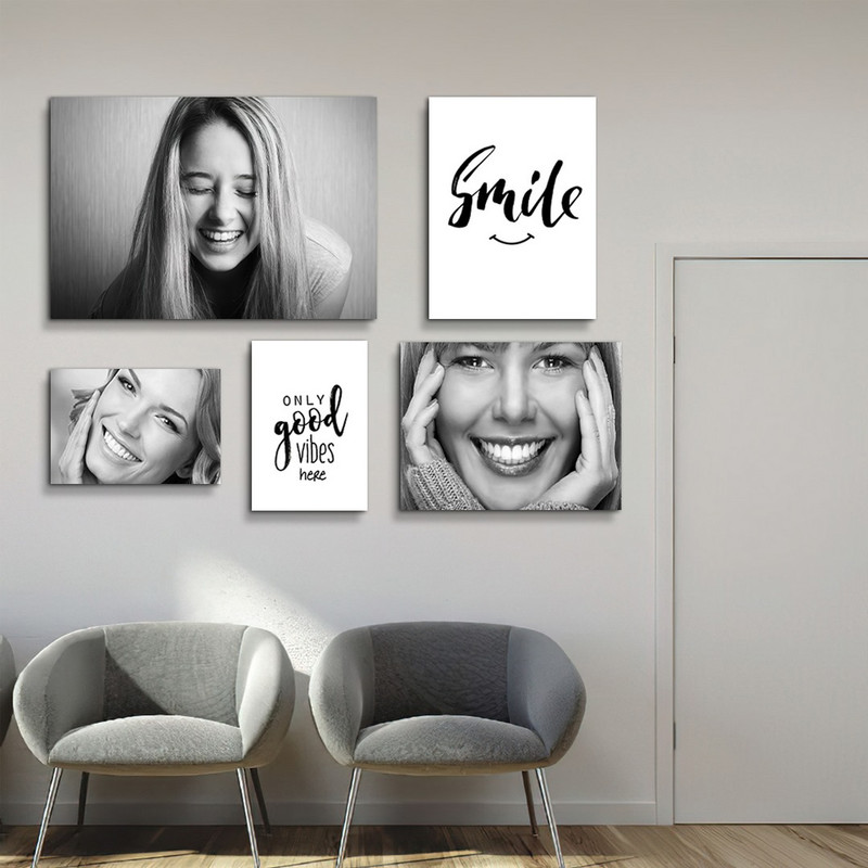 تابلو شاسی بکلیت طرح لبخند و دندانپزشکی مدل SH-1084 مجموعه 5 عددی