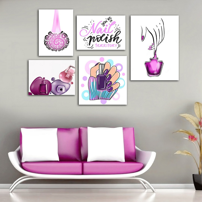 تابلو شاسی بکلیت طرح لاک و طراحی ناخن مدل SH-922 مجموعه 5 عددی