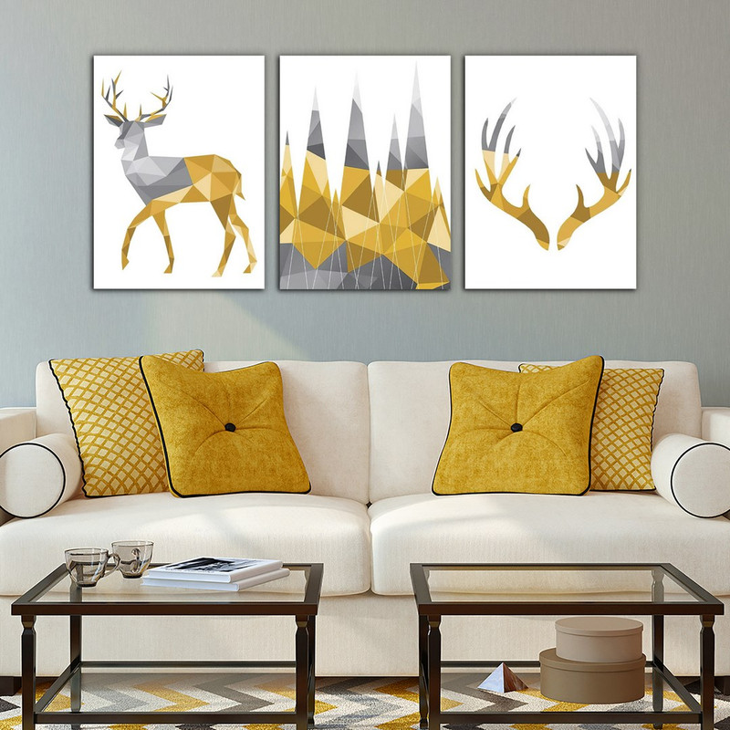 تابلو شاسی بکلیت طرح مینیمال و گوزن مدل SH-359 مجموعه 3 عددی