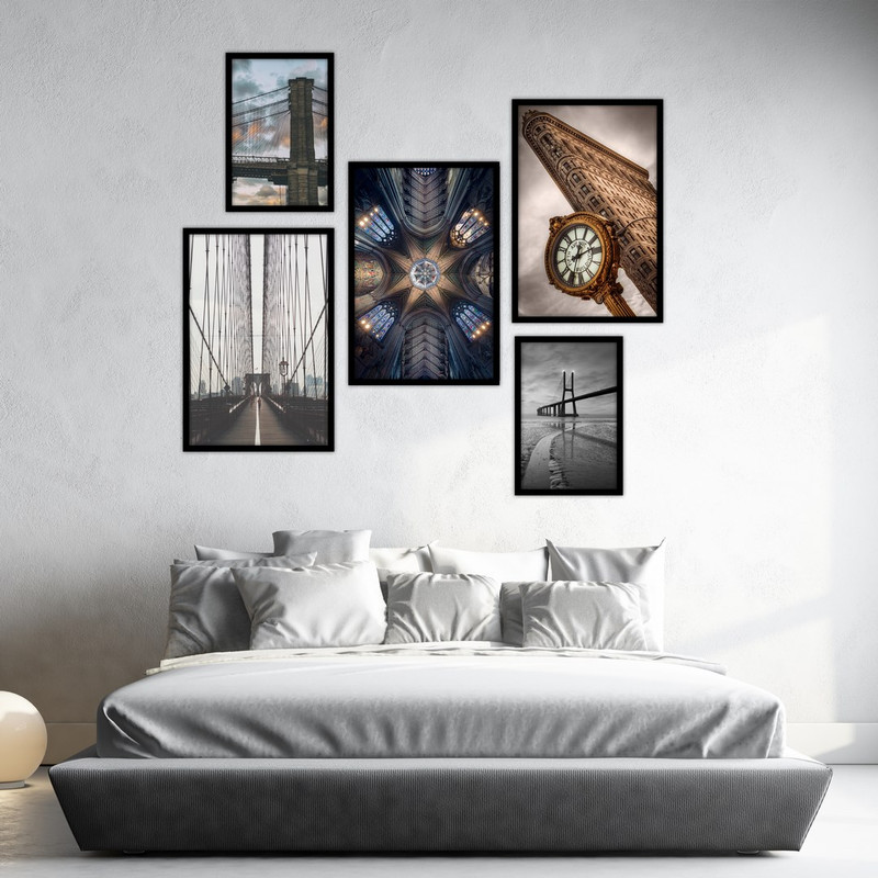 تابلو بکلیت طرح شهر مدرن مدل B-430 مجموعه 6 عددی