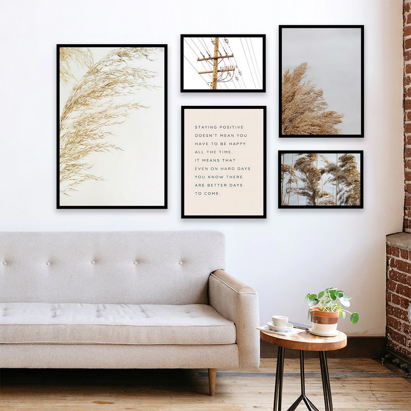 تابلو بکلیت مدل طرح جمله انگیزشی و درخت B-1006  مجموعه 5 عددی