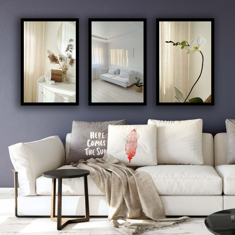 تابلو بکلیت طرح دکوری مدرن خانه رویایی مدل B-1059 مجموعه 3 عددی